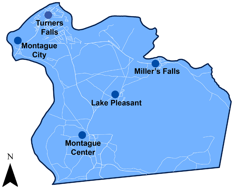 Montague MA Town Map